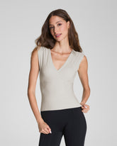 SPANXsmoothâ„¢ Jersey V-Neck Ruched Tank